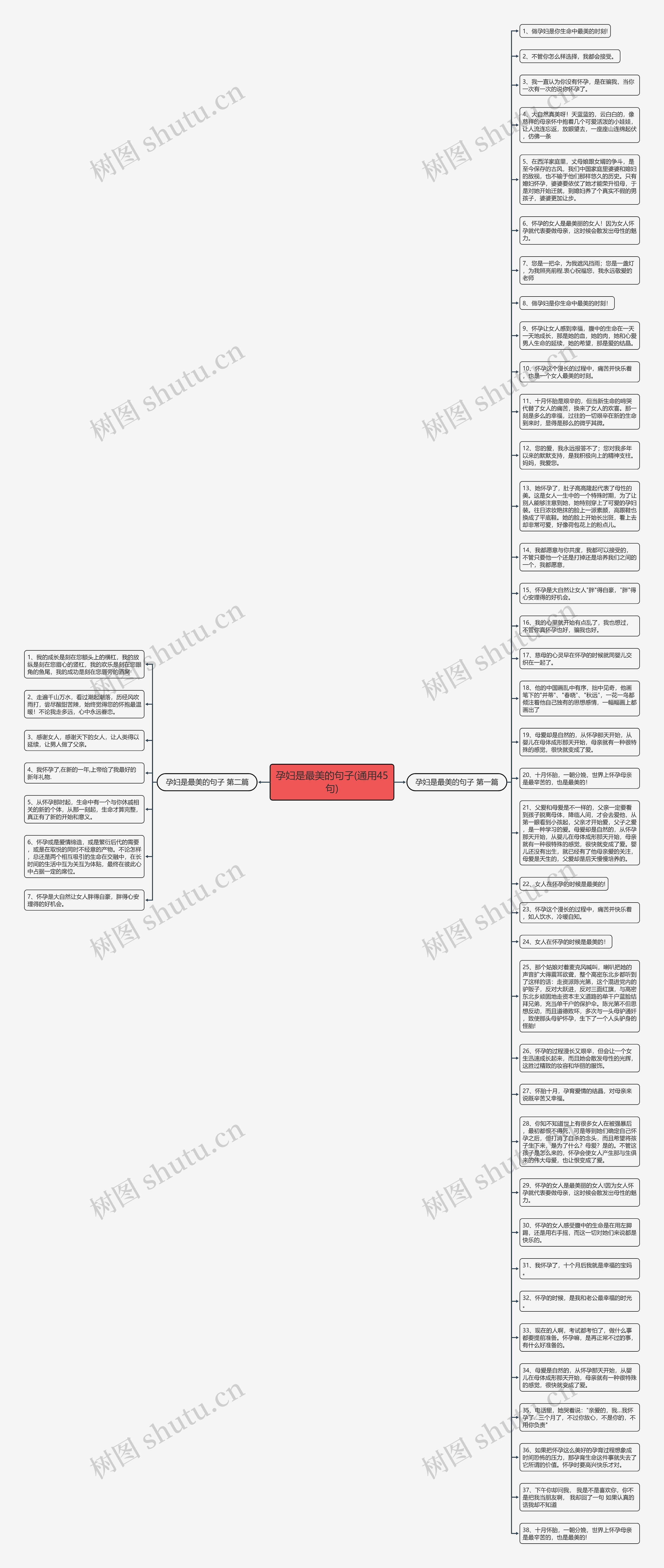 孕妇是最美的句子(通用45句)思维导图