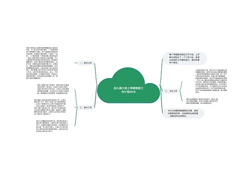 幼儿园大班上学期班级工作计划2019