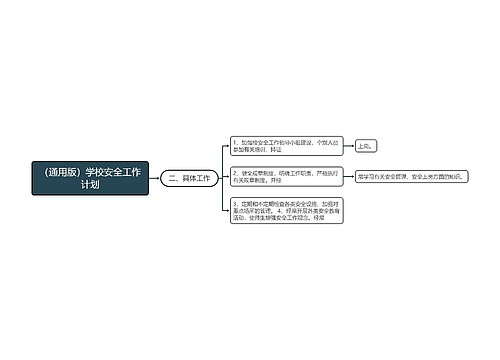 （通用版）学校安全工作计划