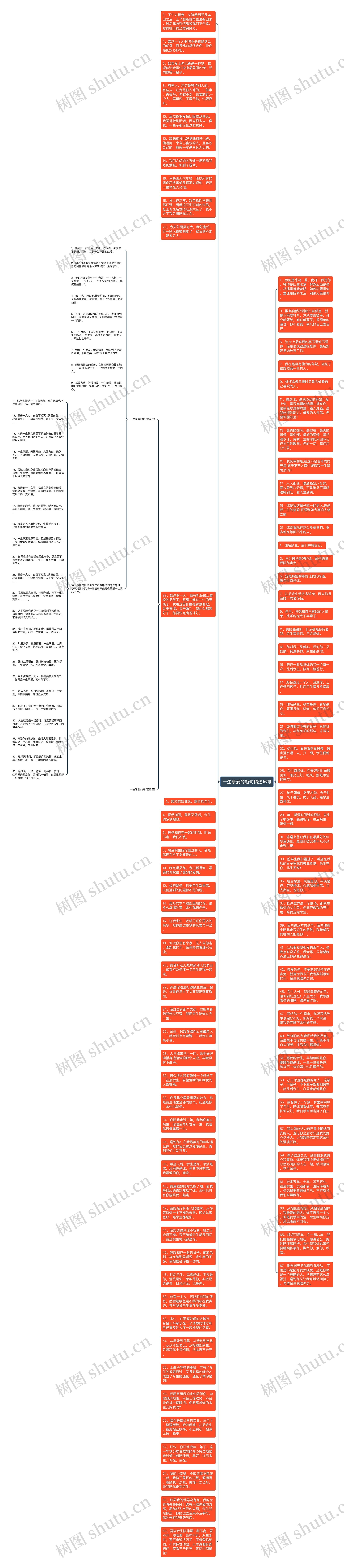 一生挚爱的短句精选16句思维导图