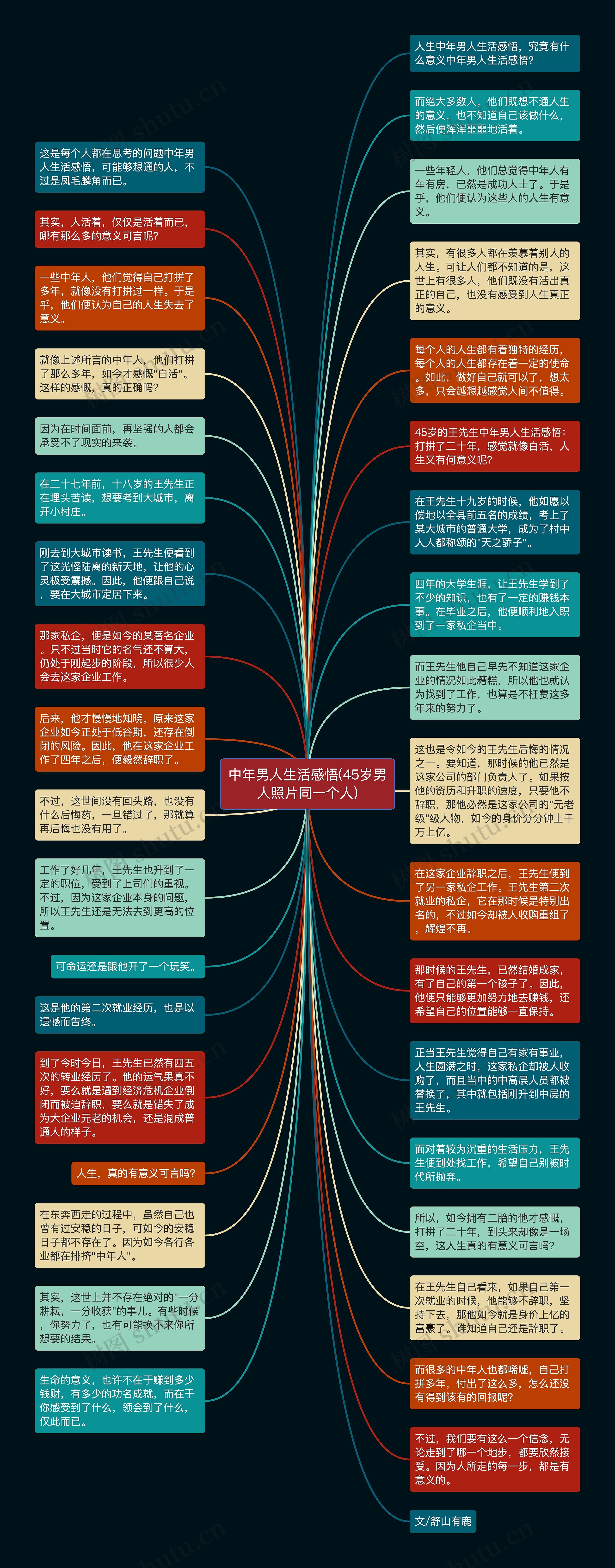 中年男人生活感悟(45岁男人照片同一个人)思维导图