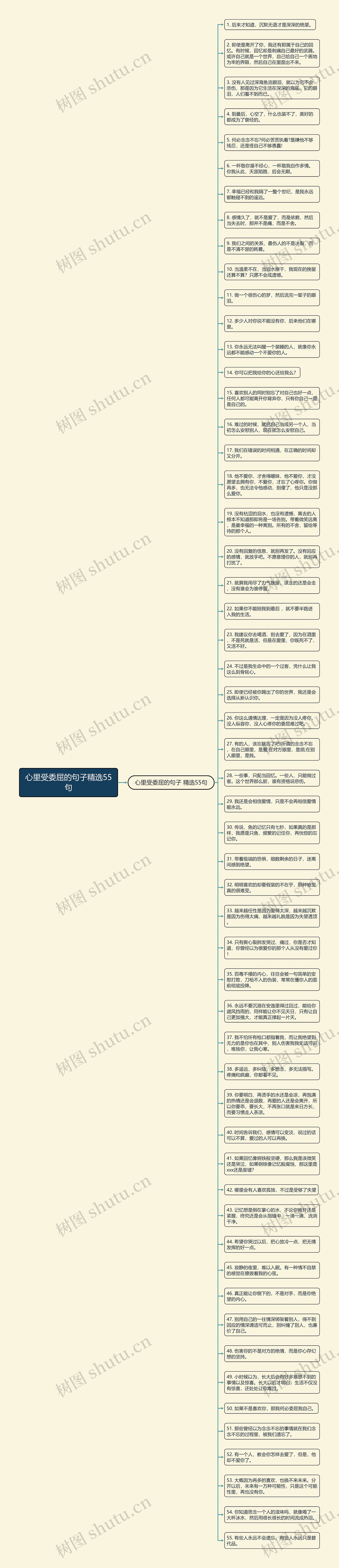 心里受委屈的句子精选55句思维导图