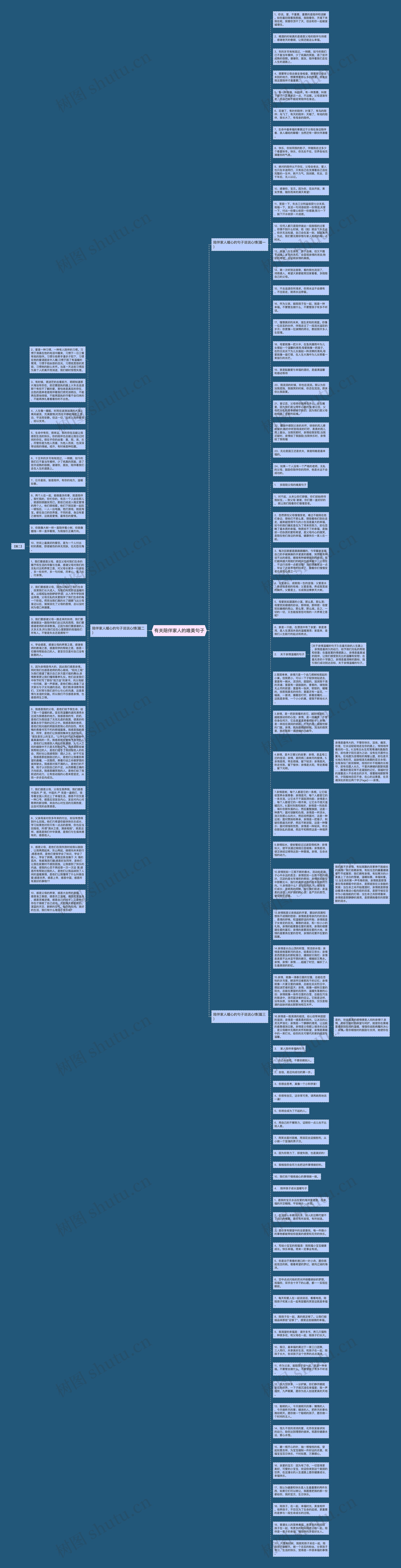 有关陪伴家人的唯美句子思维导图