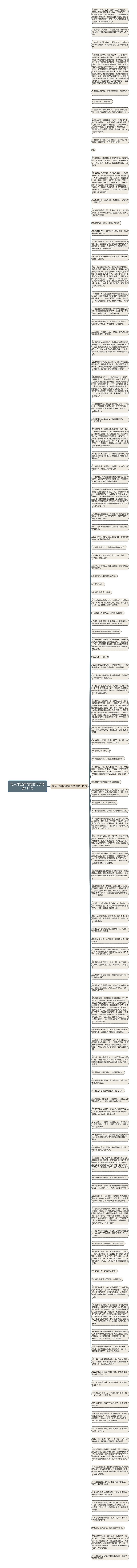 写人体型胖的简短句子精选117句思维导图