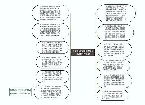 少年努力正能量句子(少年努力奋斗的名言)