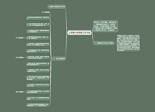 上学期小班保教工作计划