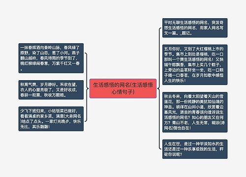 生活感悟的网名(生活感悟心情句子)