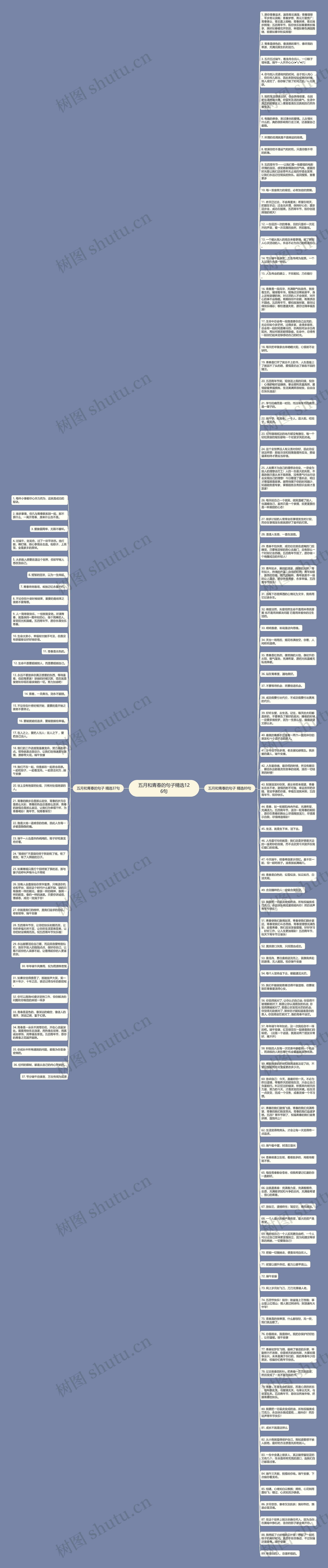 五月和青春的句子精选126句思维导图