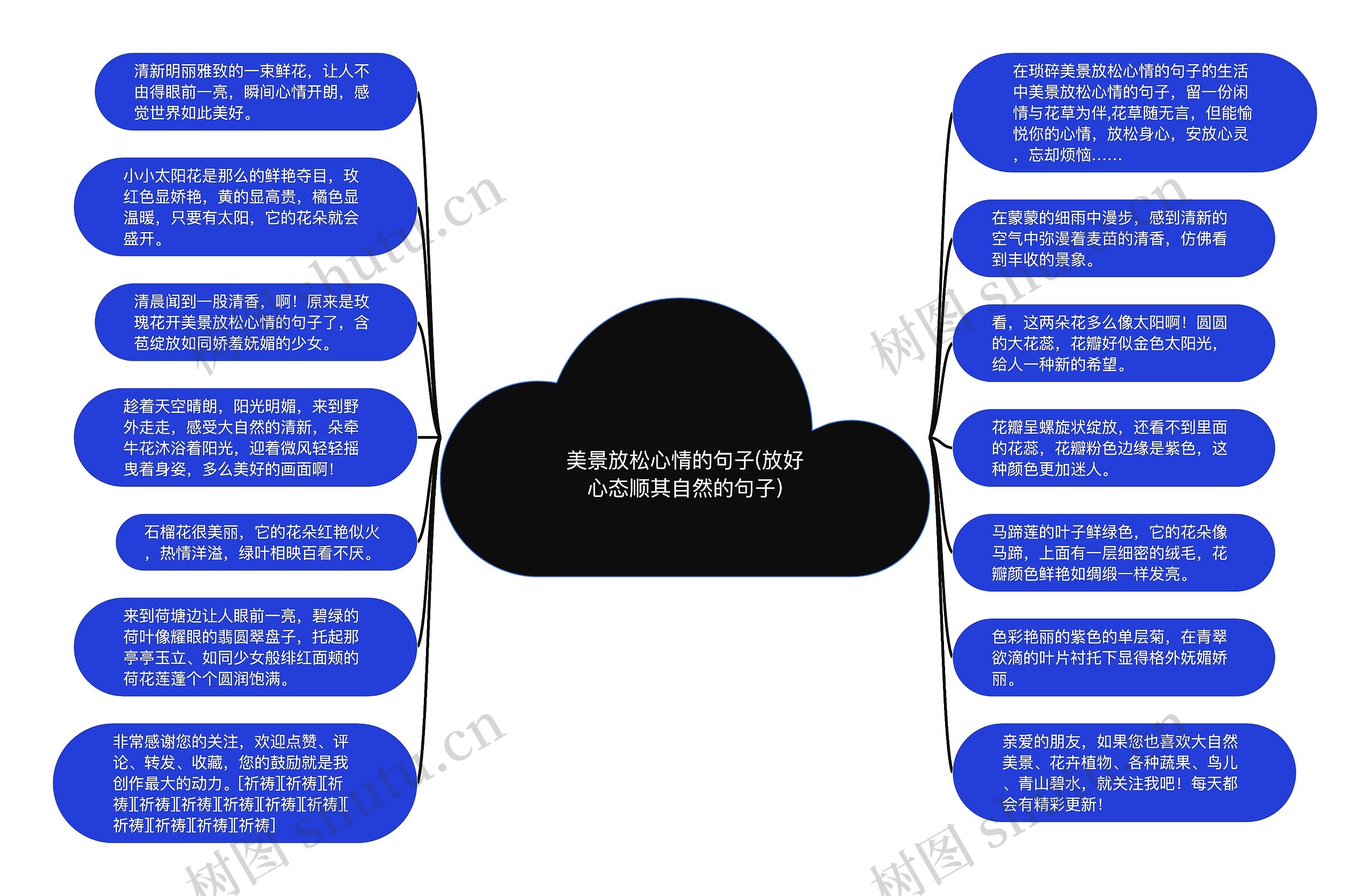 美景放松心情的句子(放好心态顺其自然的句子)思维导图