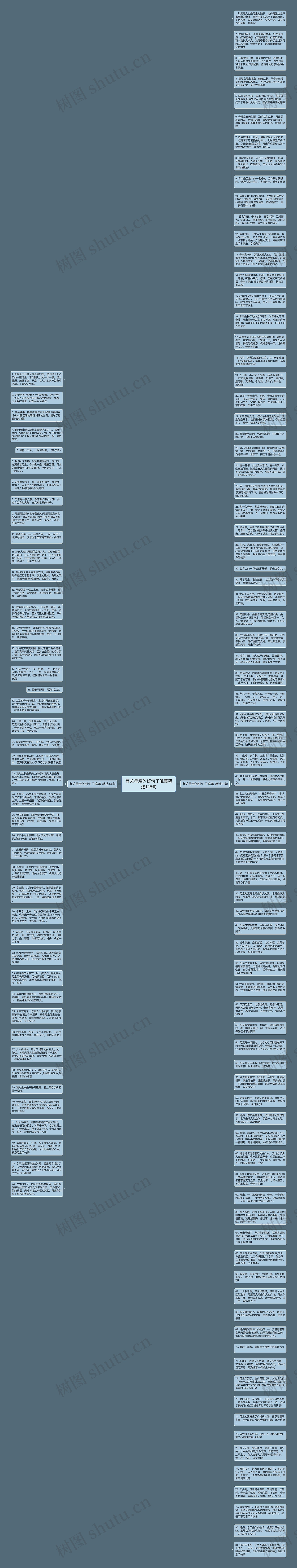 有关母亲的好句子唯美精选125句思维导图