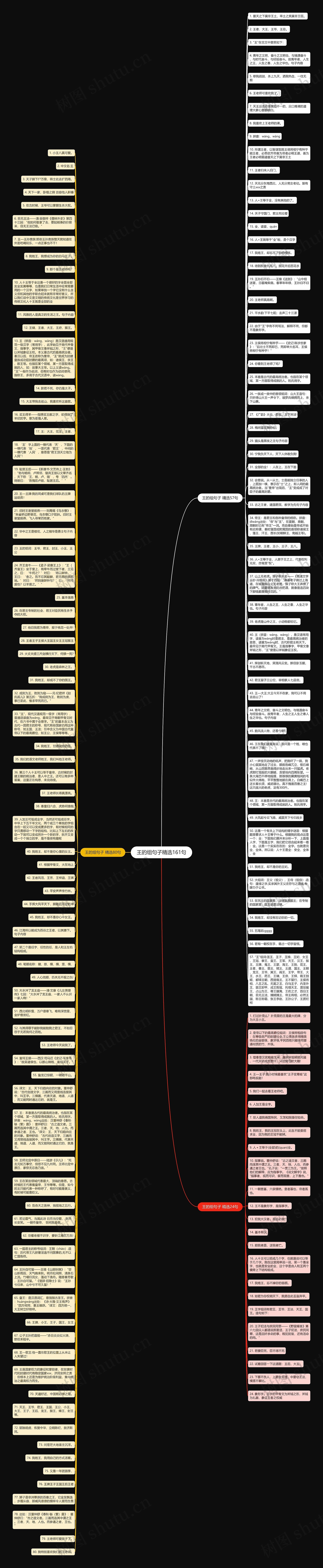 王的组句子精选161句思维导图