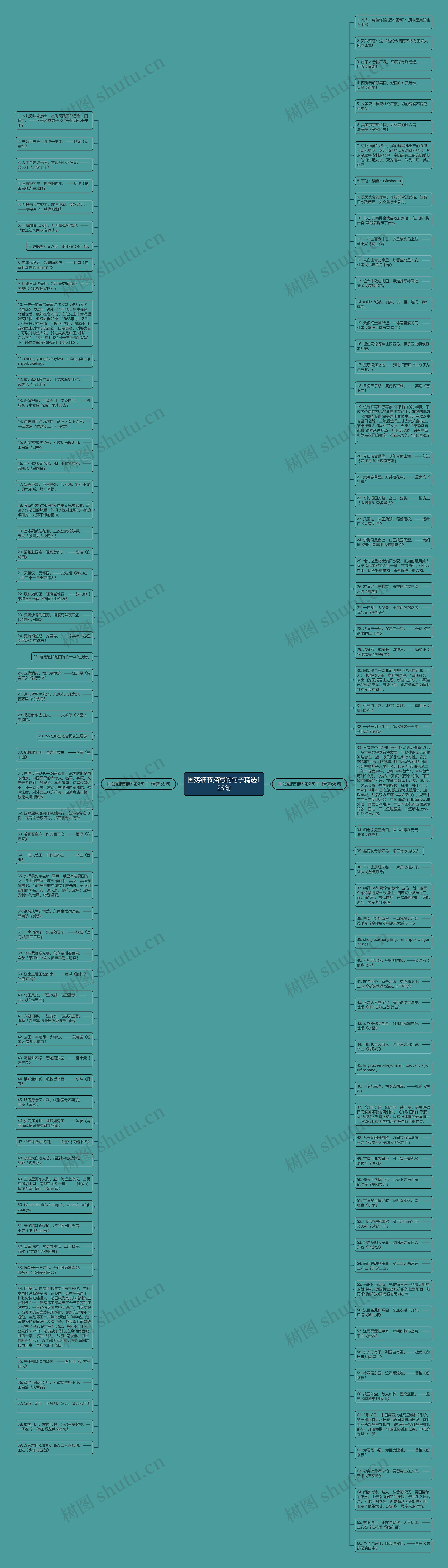 国殇细节描写的句子精选125句思维导图