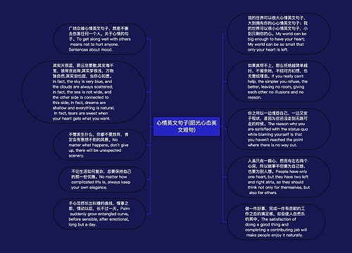 心情英文句子(阳光心态英文短句)