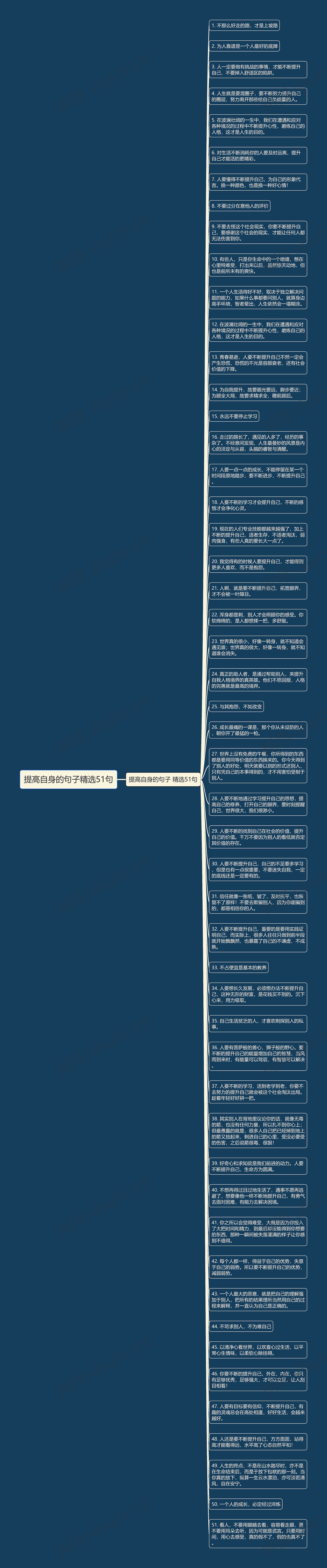 提高自身的句子精选51句思维导图