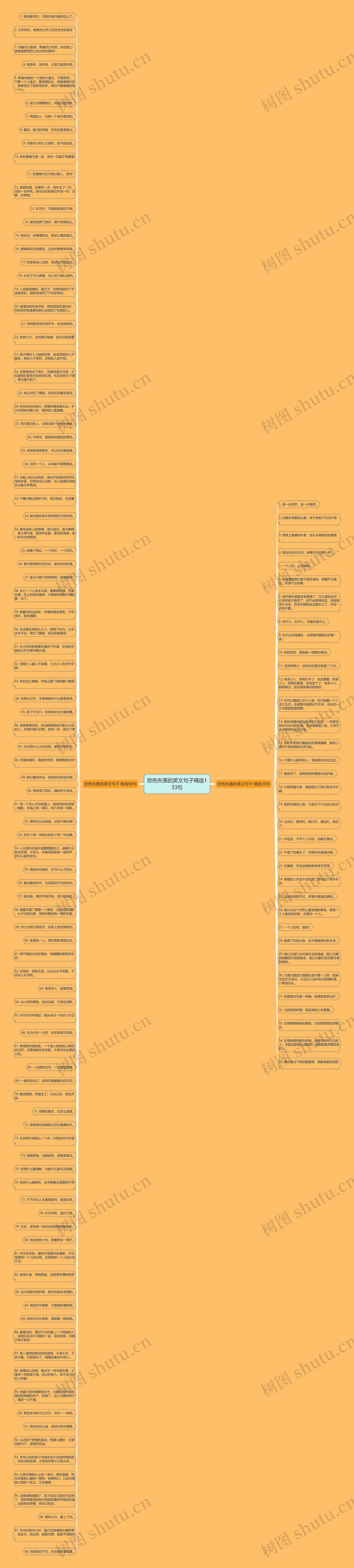 悲伤失落的英文句子精选133句思维导图