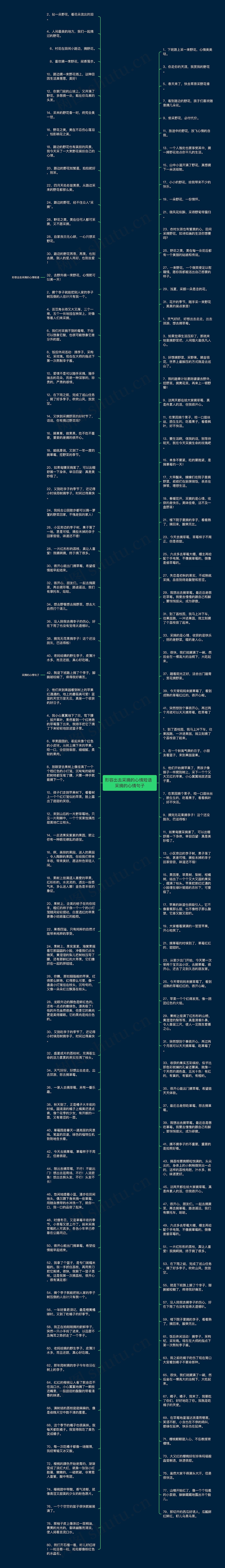 形容出去采摘的心情短语  采摘的心情句子思维导图