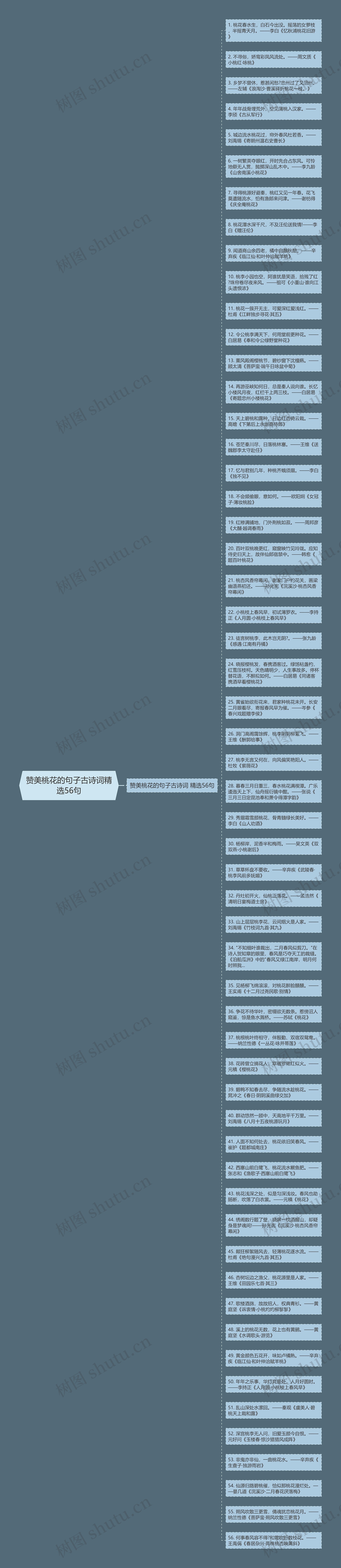 赞美桃花的句子古诗词精选56句思维导图
