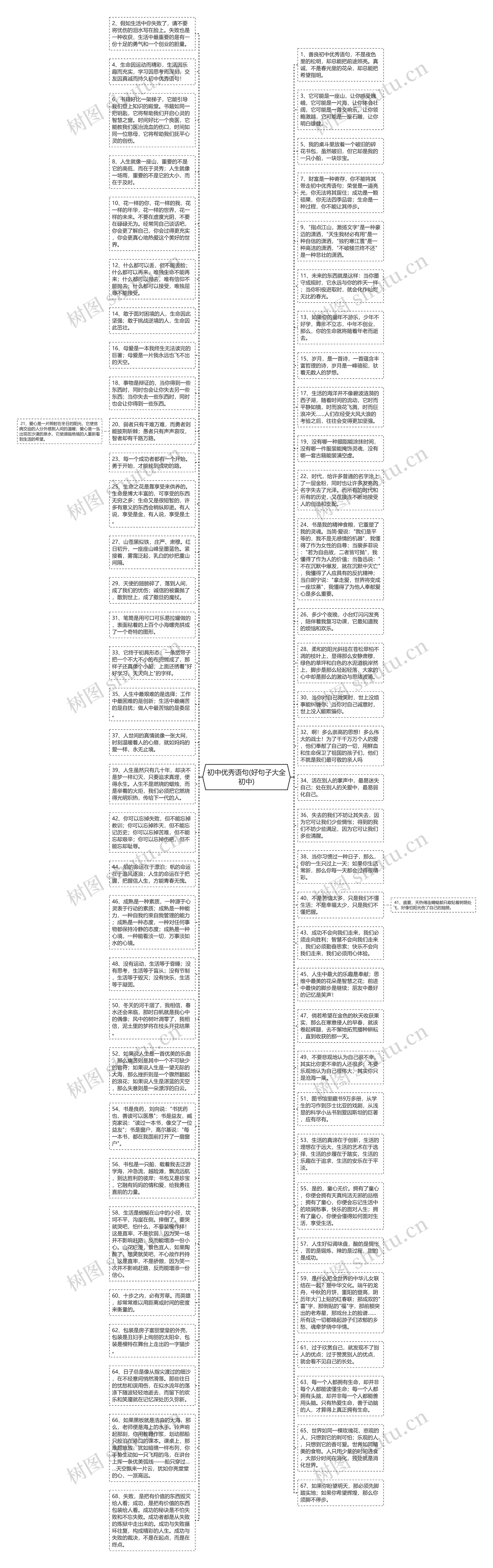 初中优秀语句(好句子大全初中)思维导图