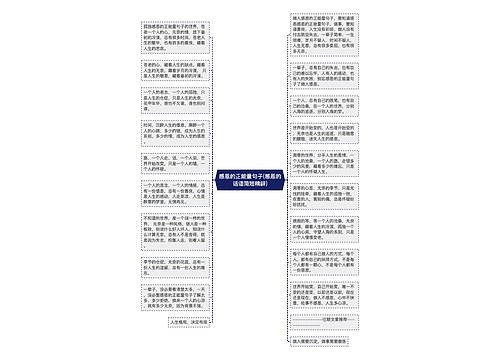 感恩的正能量句子(感恩的话语简短精辟)