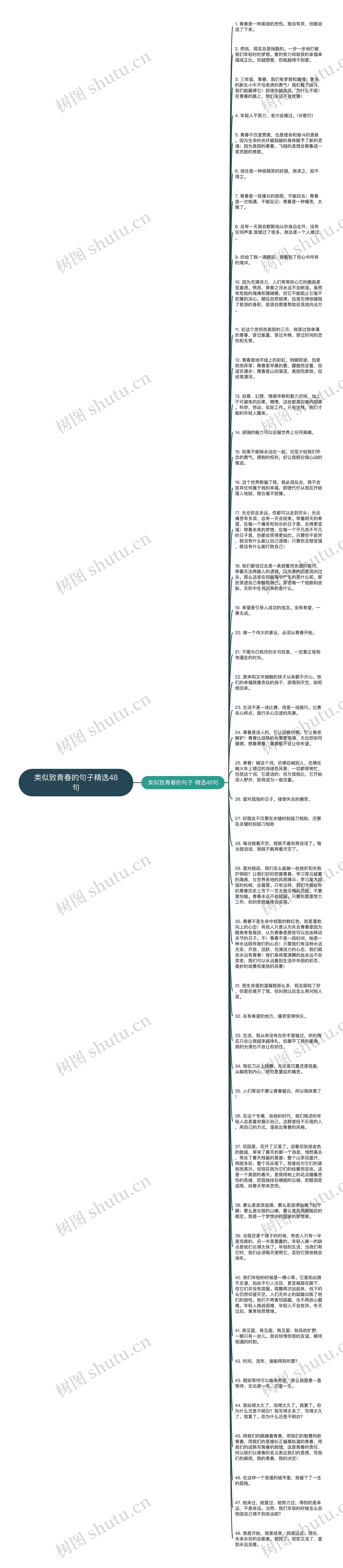 类似致青春的句子精选48句思维导图