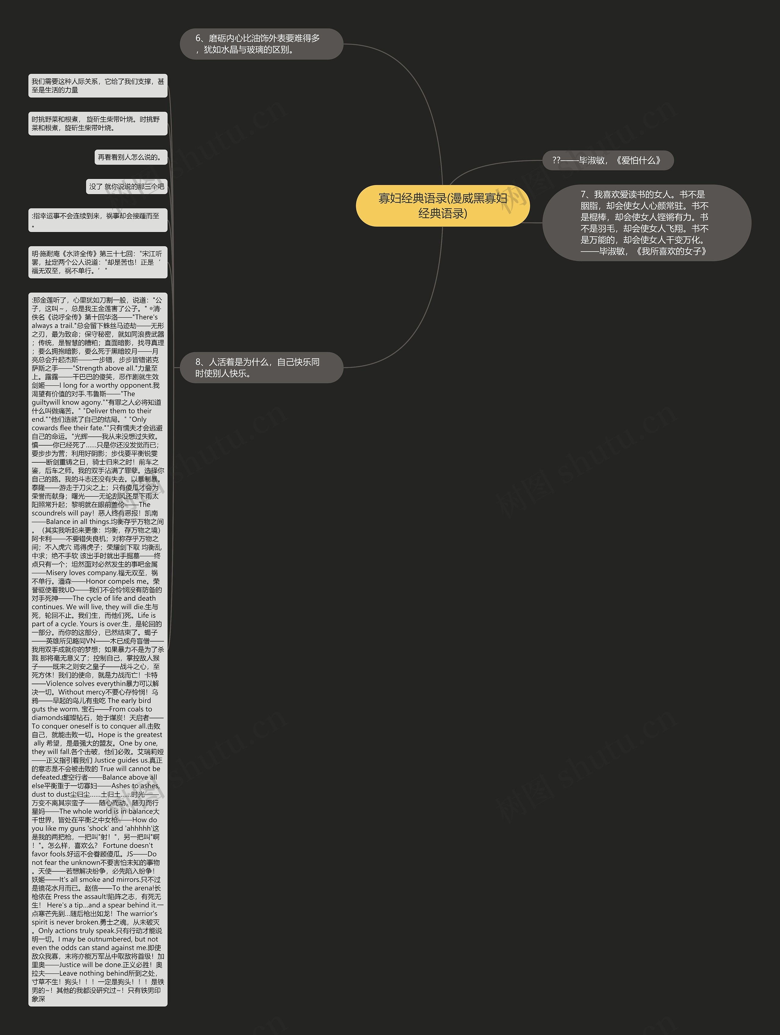 寡妇经典语录(漫威黑寡妇经典语录)思维导图