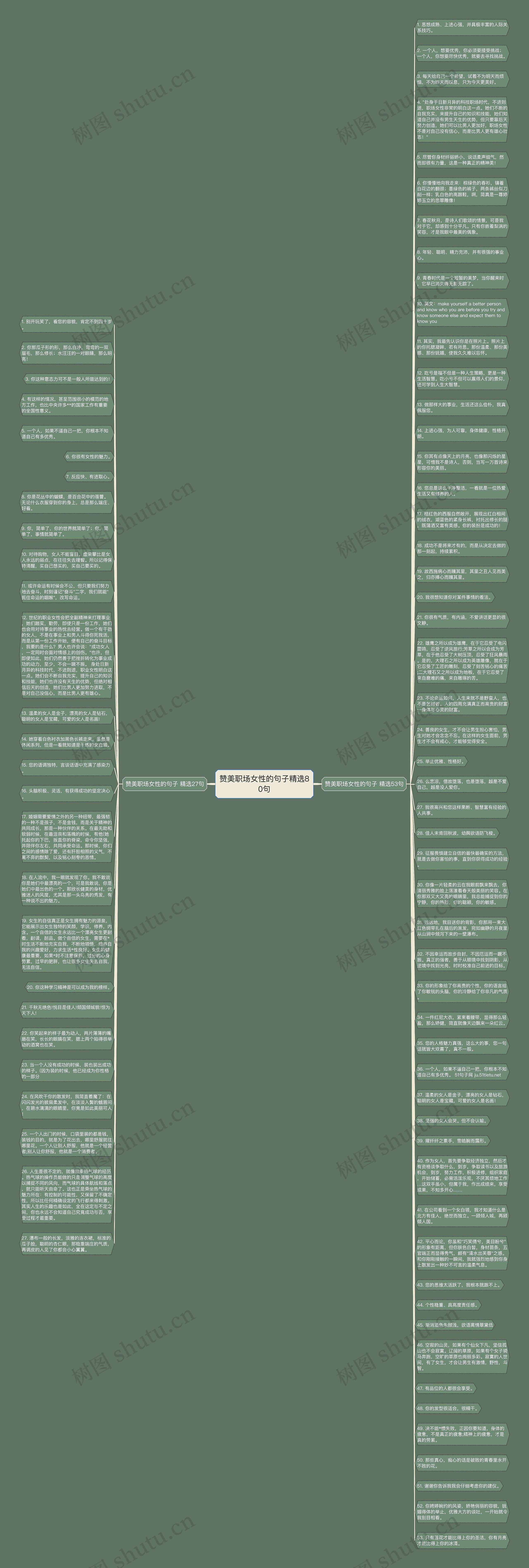 赞美职场女性的句子精选80句思维导图