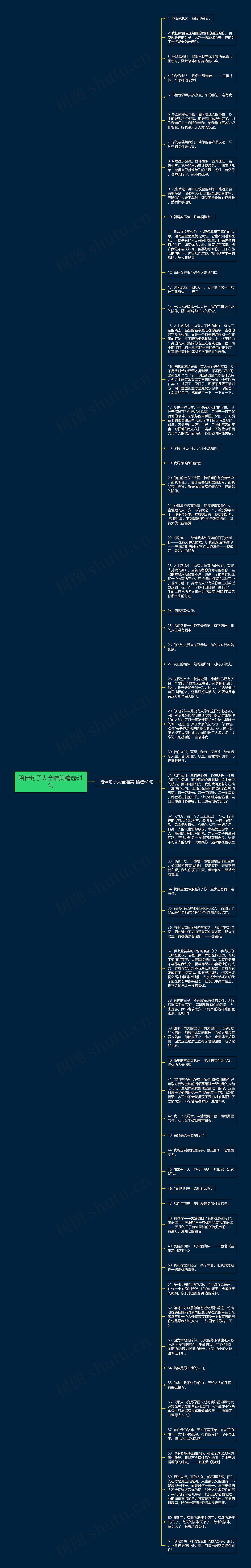 陪伴句子大全唯美精选61句思维导图