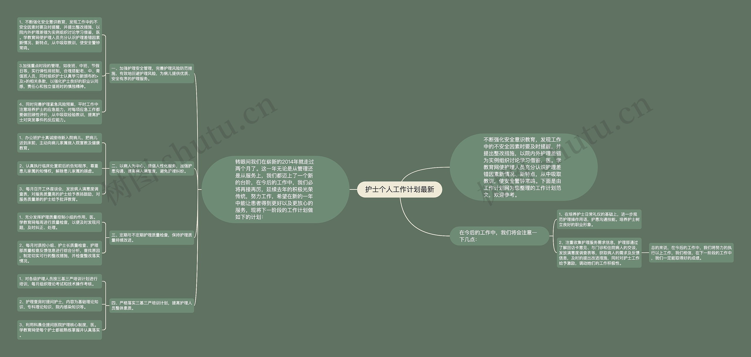 护士个人工作计划最新思维导图