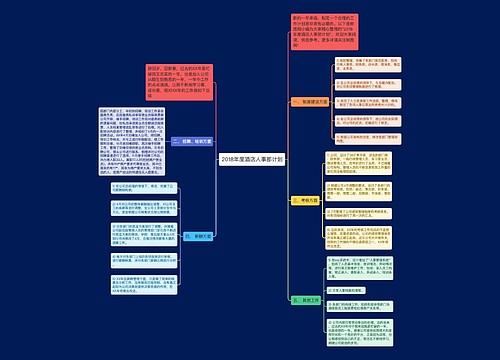 2018年度酒店人事部计划