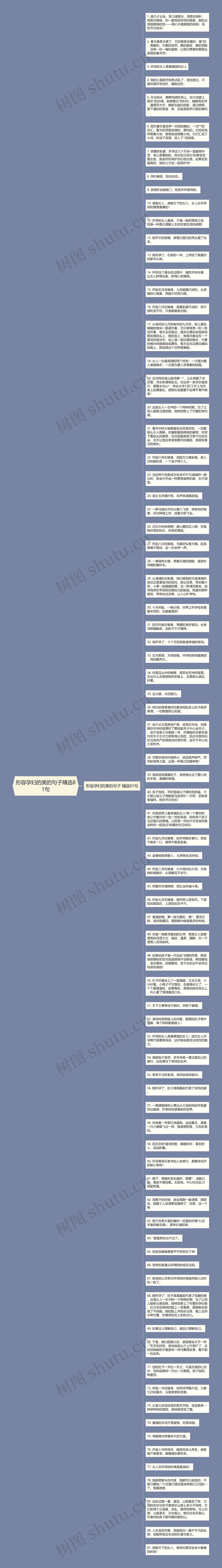 形容孕妇的美的句子精选81句思维导图