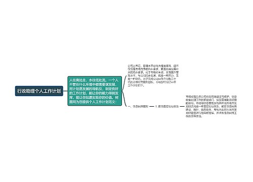 行政助理个人工作计划