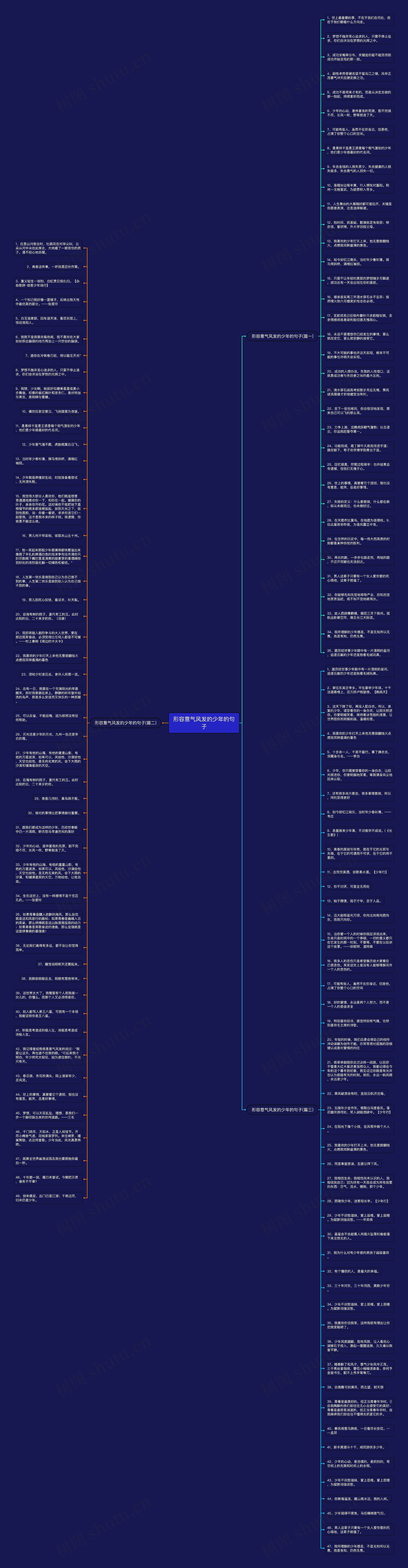 形容意气风发的少年的句子思维导图