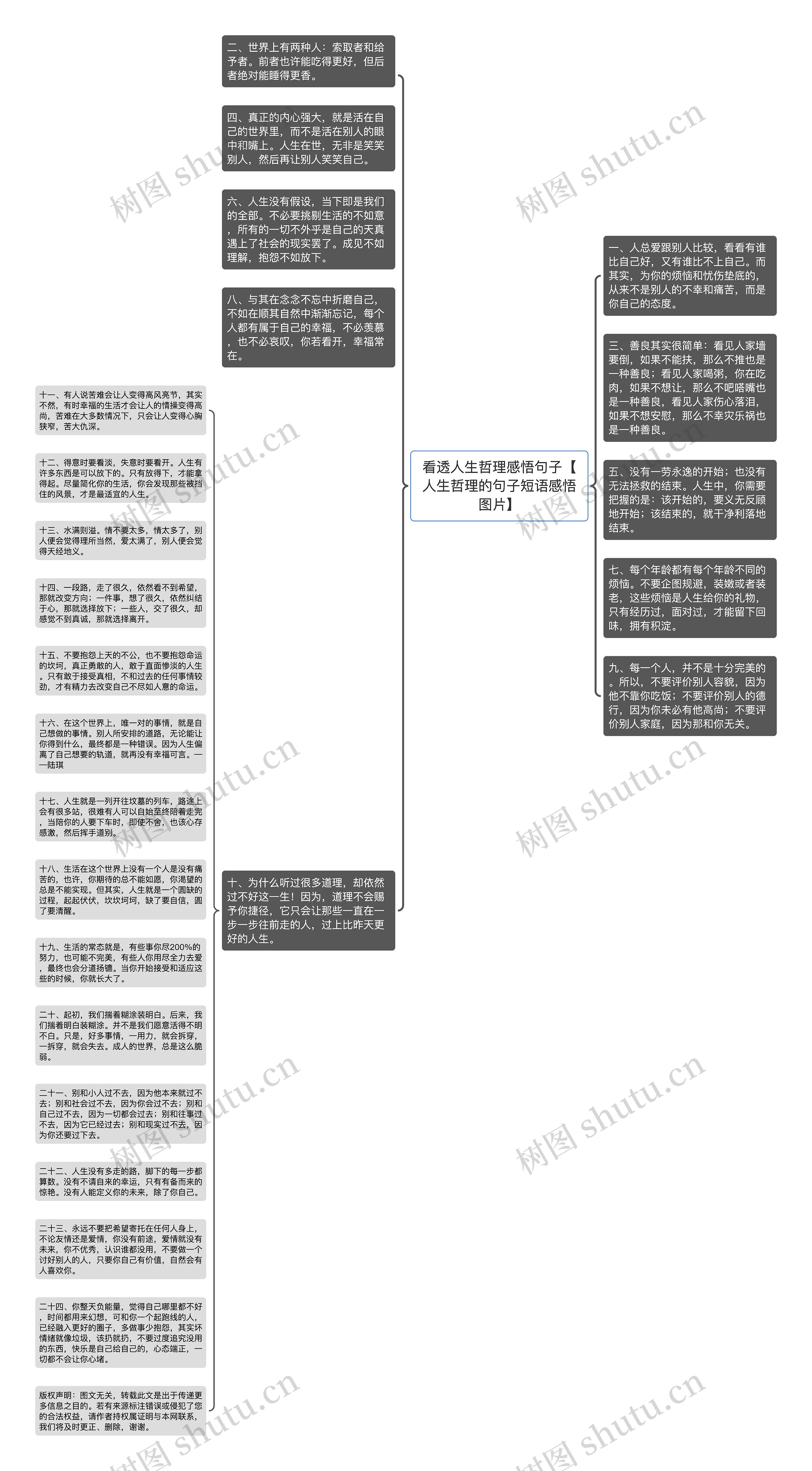 看透人生哲理感悟句子【人生哲理的句子短语感悟图片】思维导图