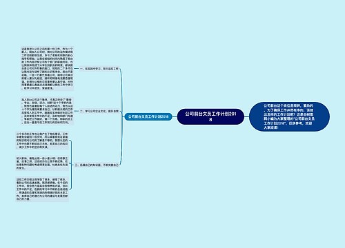 公司前台文员工作计划2018