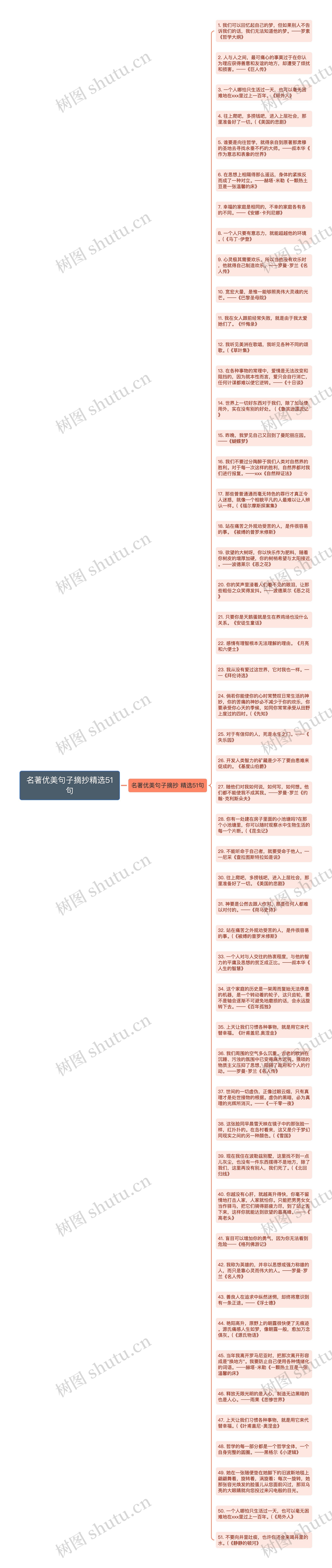 名著优美句子摘抄精选51句思维导图