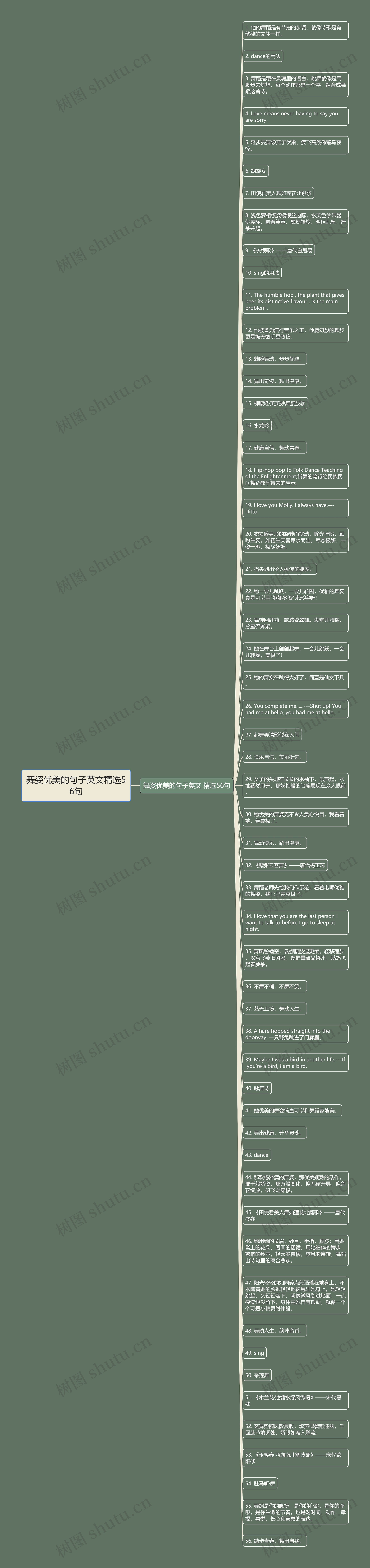 舞姿优美的句子英文精选56句思维导图