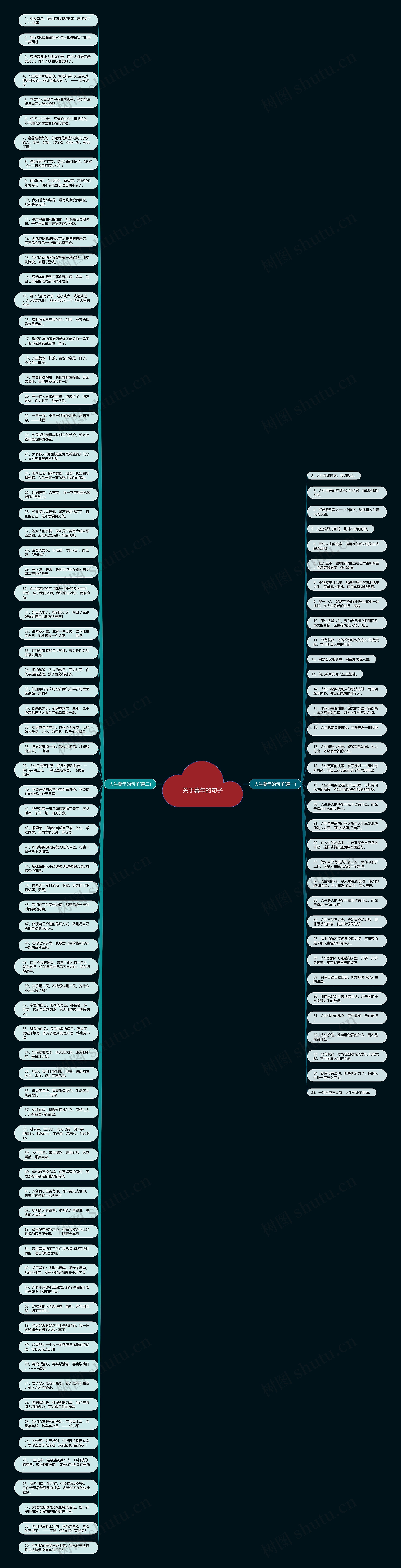关于暮年的句子思维导图