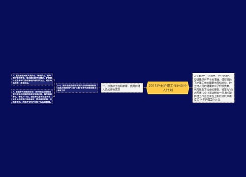 2015护士护理工作计划个人计划