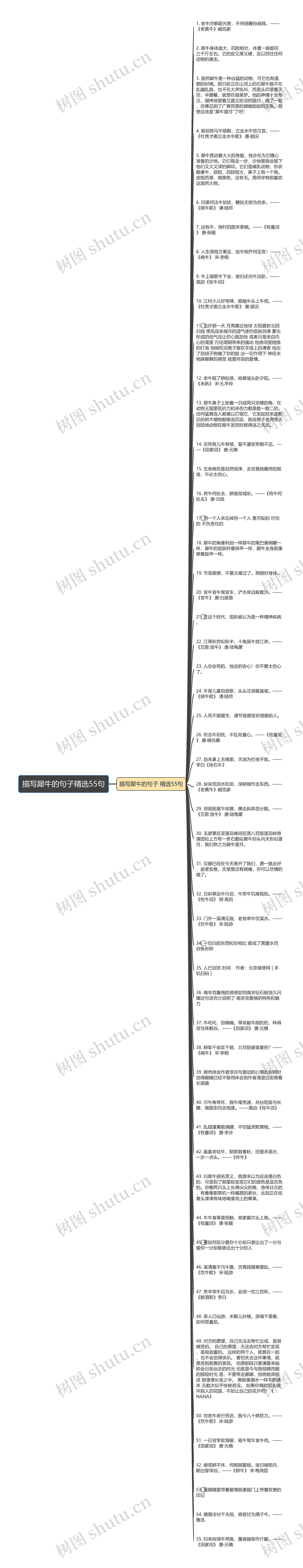 描写犀牛的句子精选55句思维导图