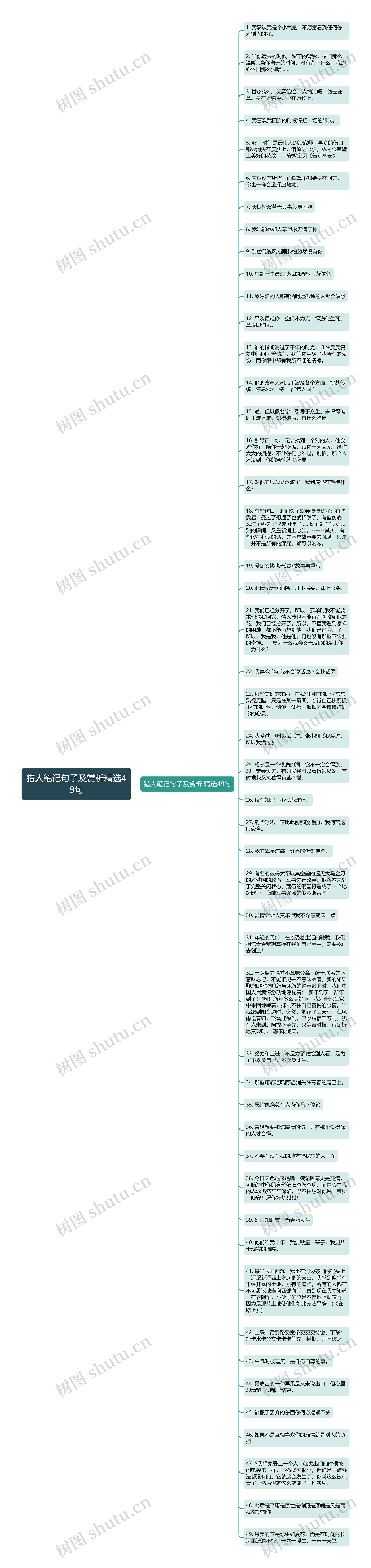 猎人笔记句子及赏析精选49句思维导图