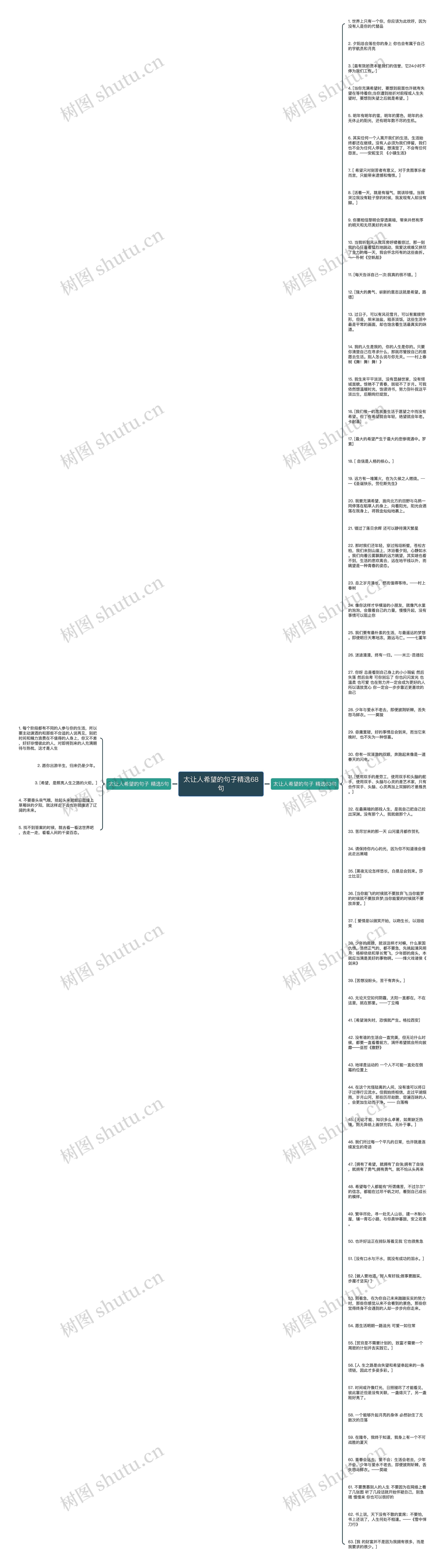太让人希望的句子精选68句思维导图