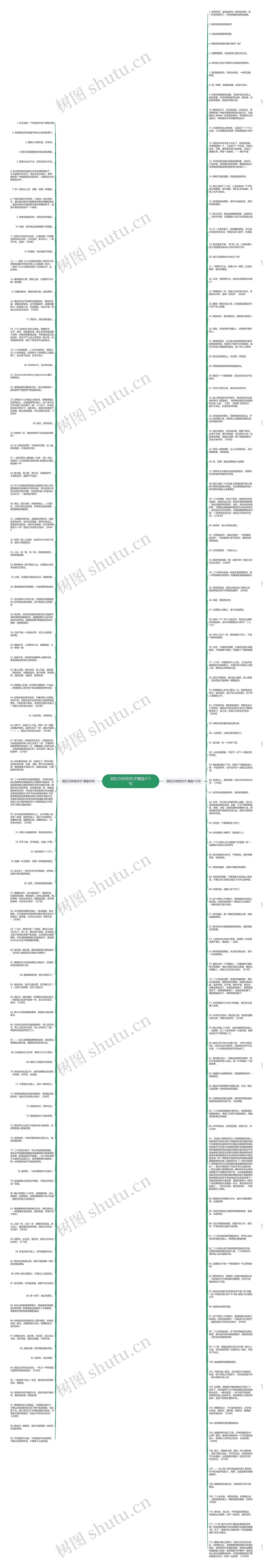 回忆20岁的句子精选211句