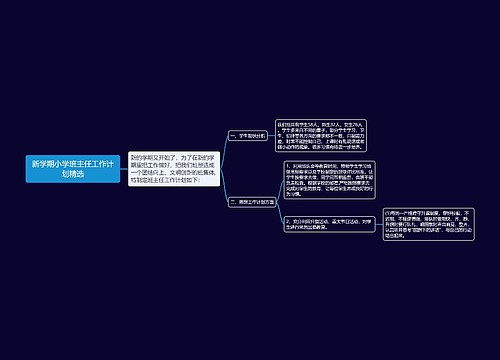 新学期小学班主任工作计划精选