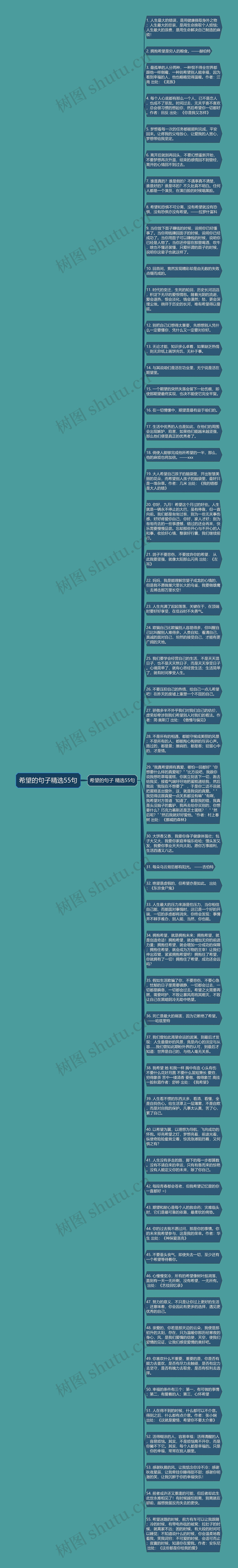 希望的句子精选55句思维导图