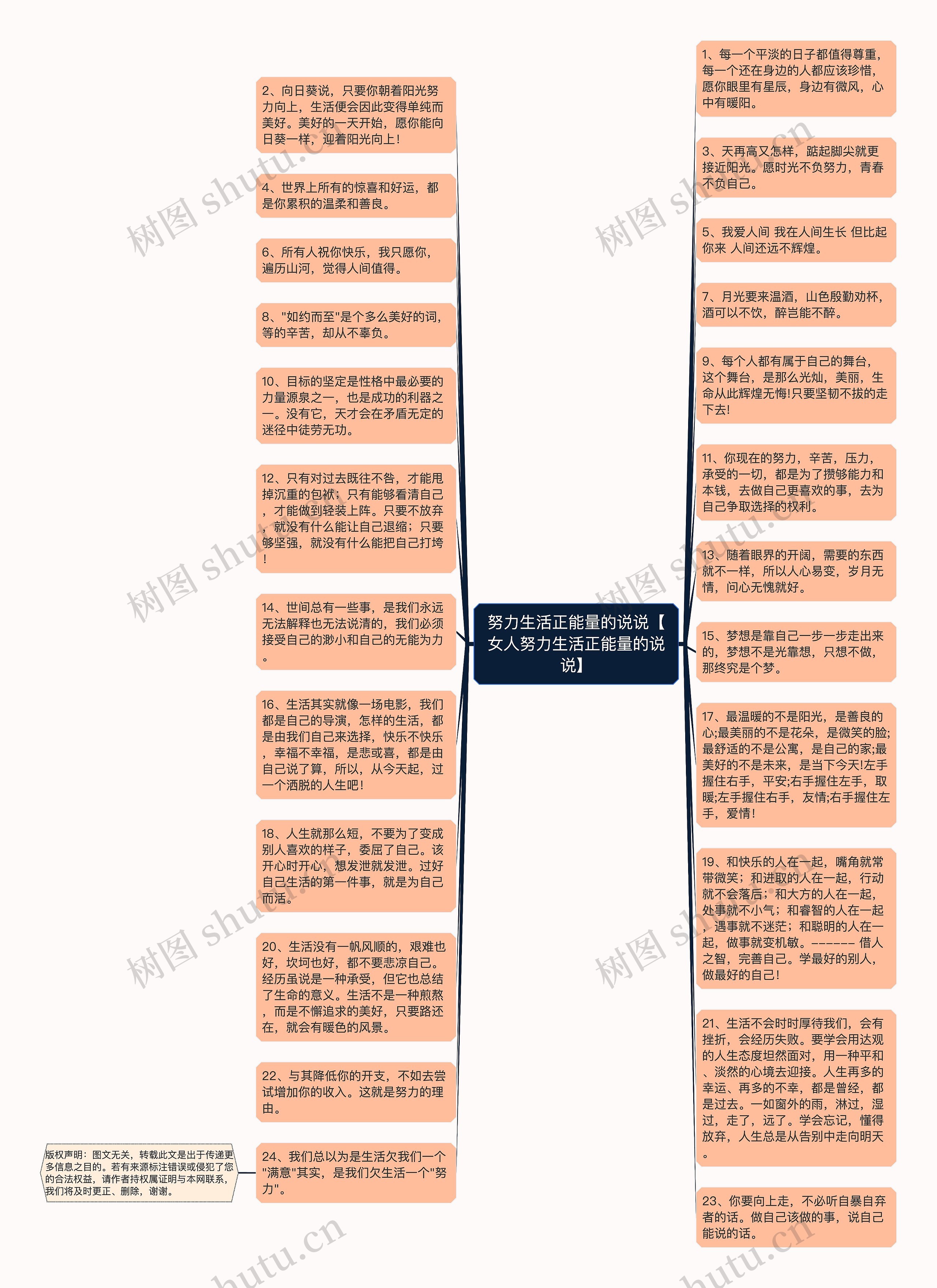 努力生活正能量的说说【女人努力生活正能量的说说】思维导图