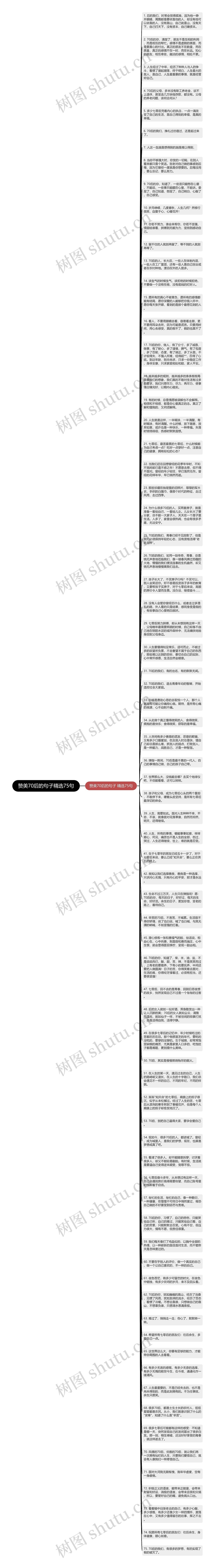 赞美70后的句子精选75句思维导图