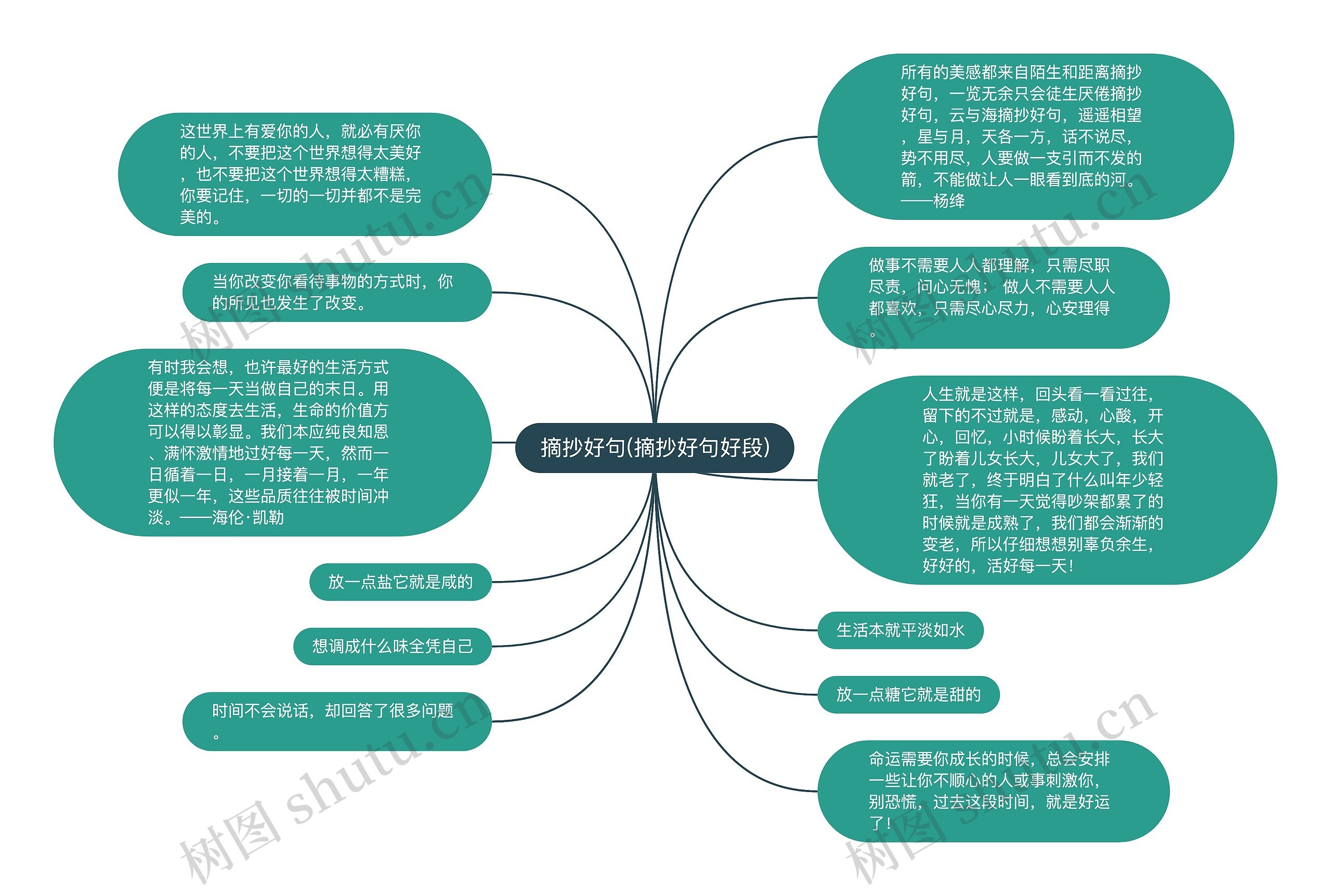 摘抄好句(摘抄好句好段)思维导图