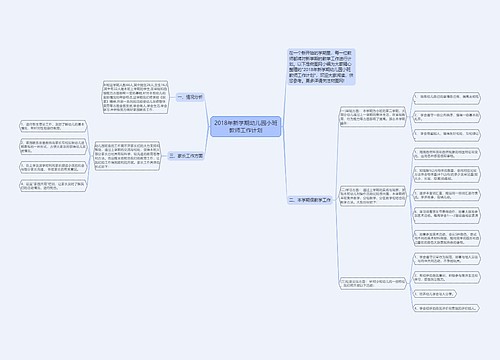 2018年新学期幼儿园小班教师工作计划