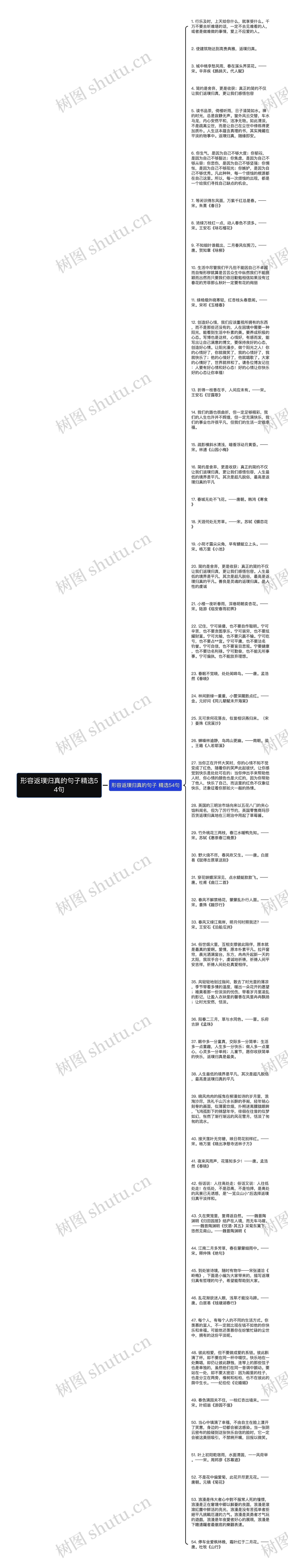 形容返璞归真的句子精选54句思维导图