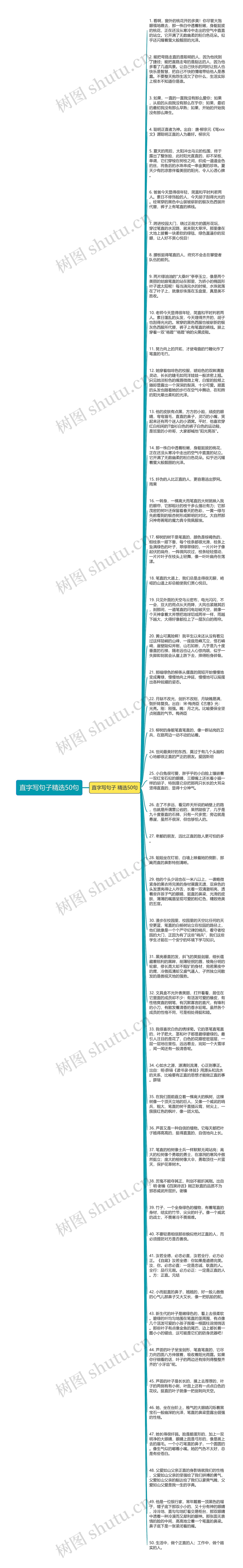 直字写句子精选50句